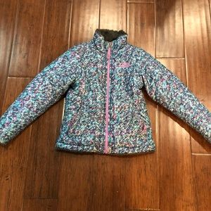 Reversible North Face girls coat